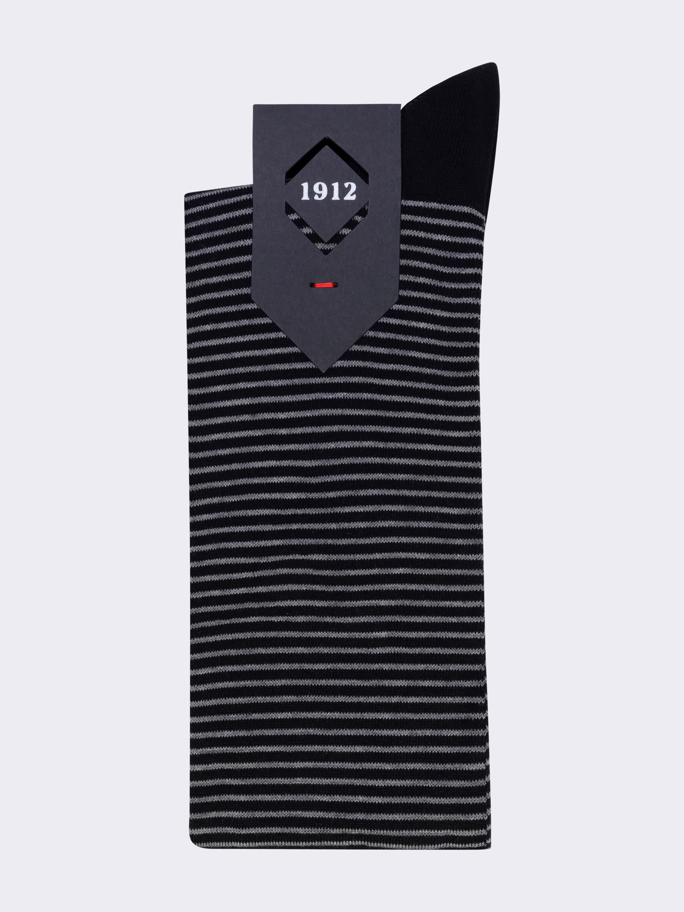 Lange Socken aus kühler Baumwolle mit Mille Righe-Muster - Image 3