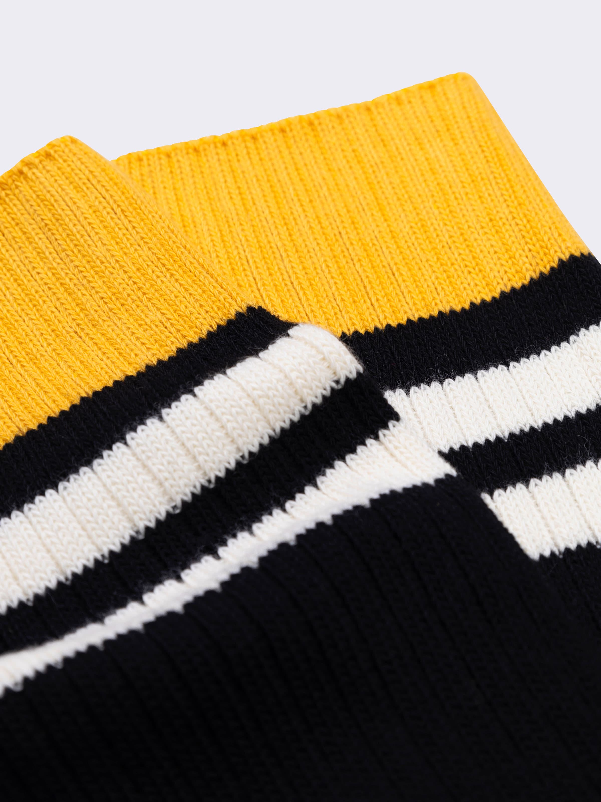 Ribbed Sports Socks with Striped Pattern in Cotton - Image 2
