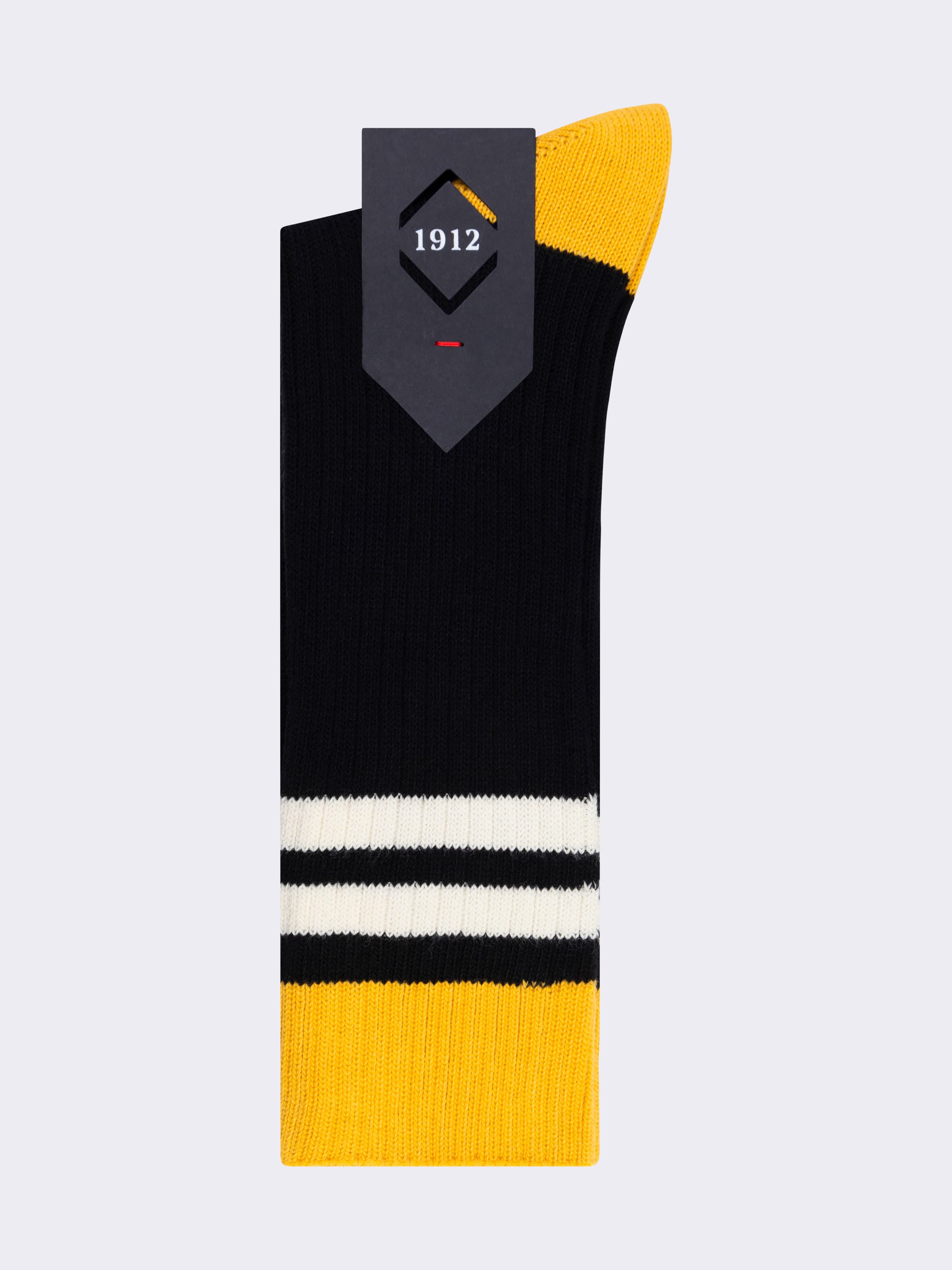 Ribbed Sports Socks with Striped Pattern in Cotton - Image 3