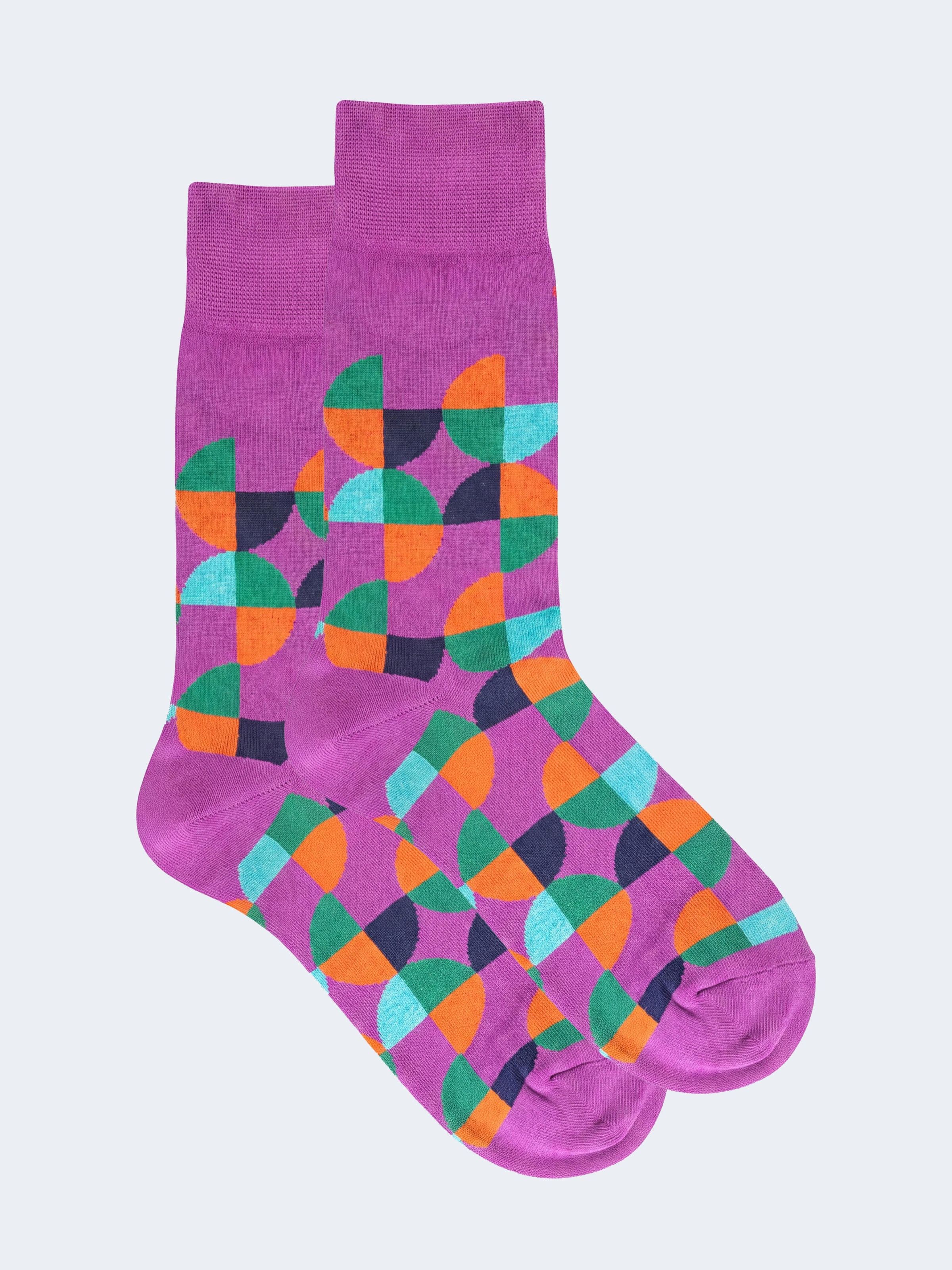 Herren Sommer-Socken Geometrisches Muster Made in Italy - Image 1