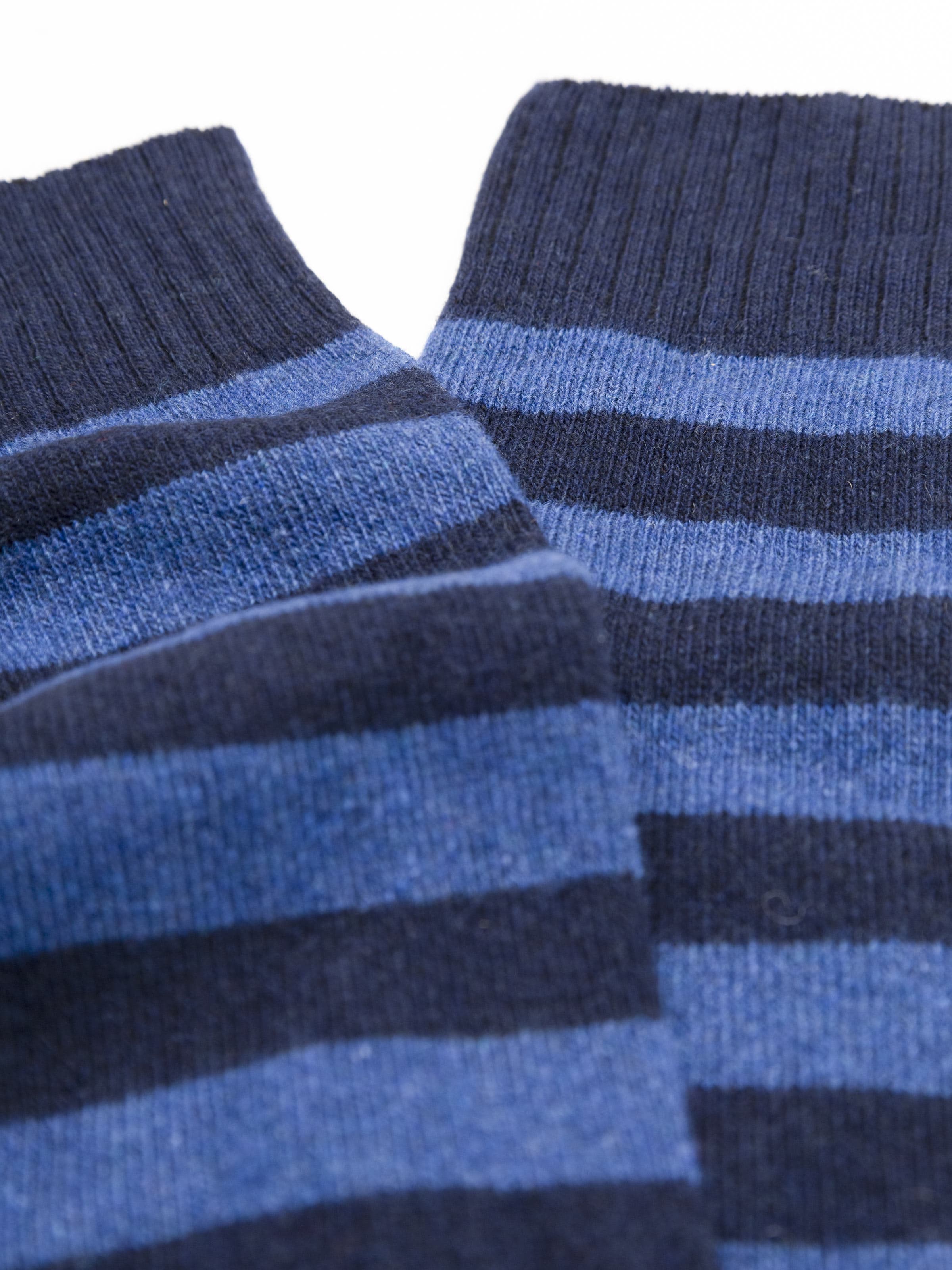 Men's Long Striped Cashmere Blend Socks Made in Italy - Image 3