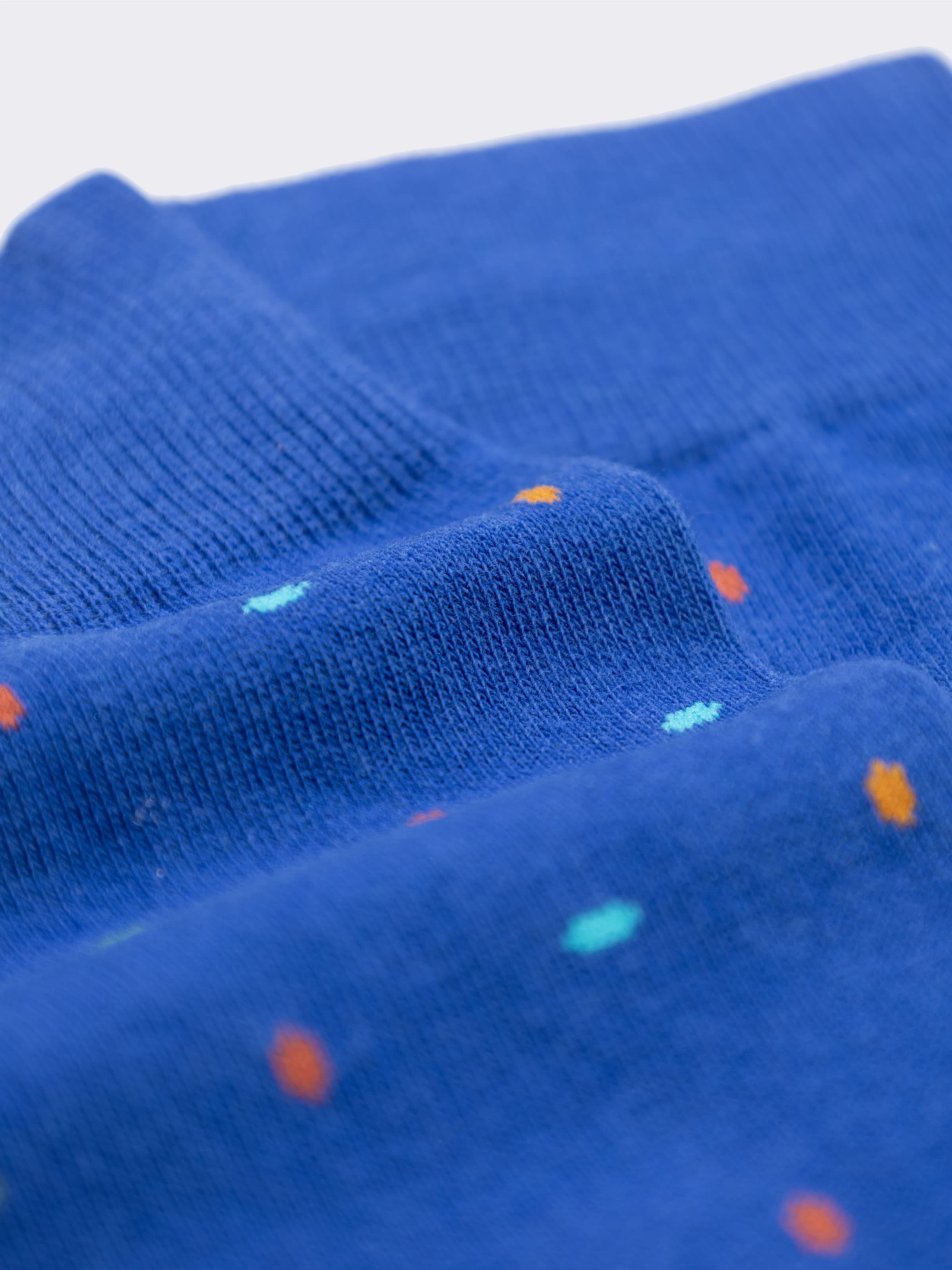 Men's Long Socks Polka dot Pattern Warm Cotton Made in Italy - Image 2