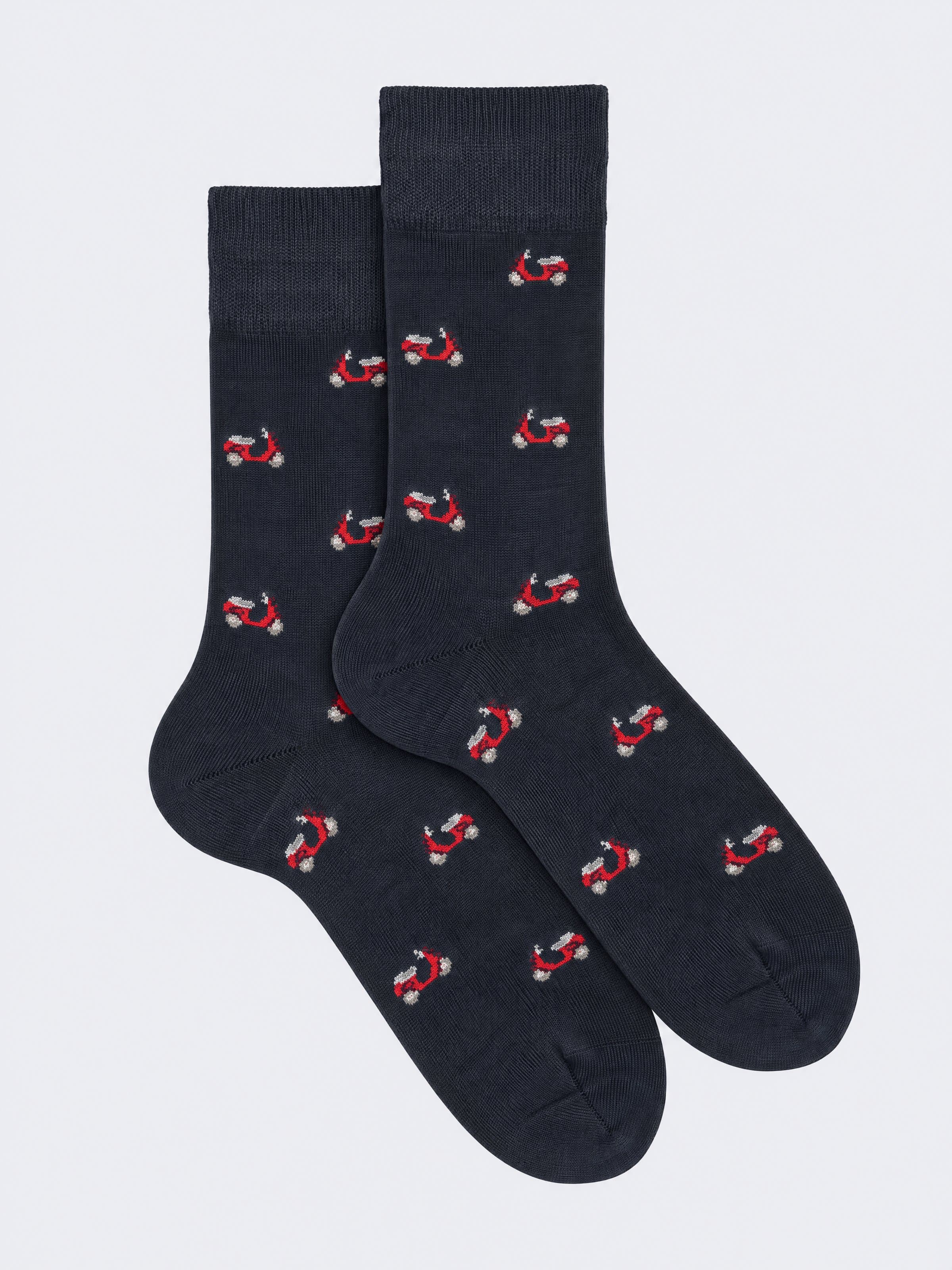 Kurze Herrensocken mit Vespa-Motiv aus warmer Baumwolle