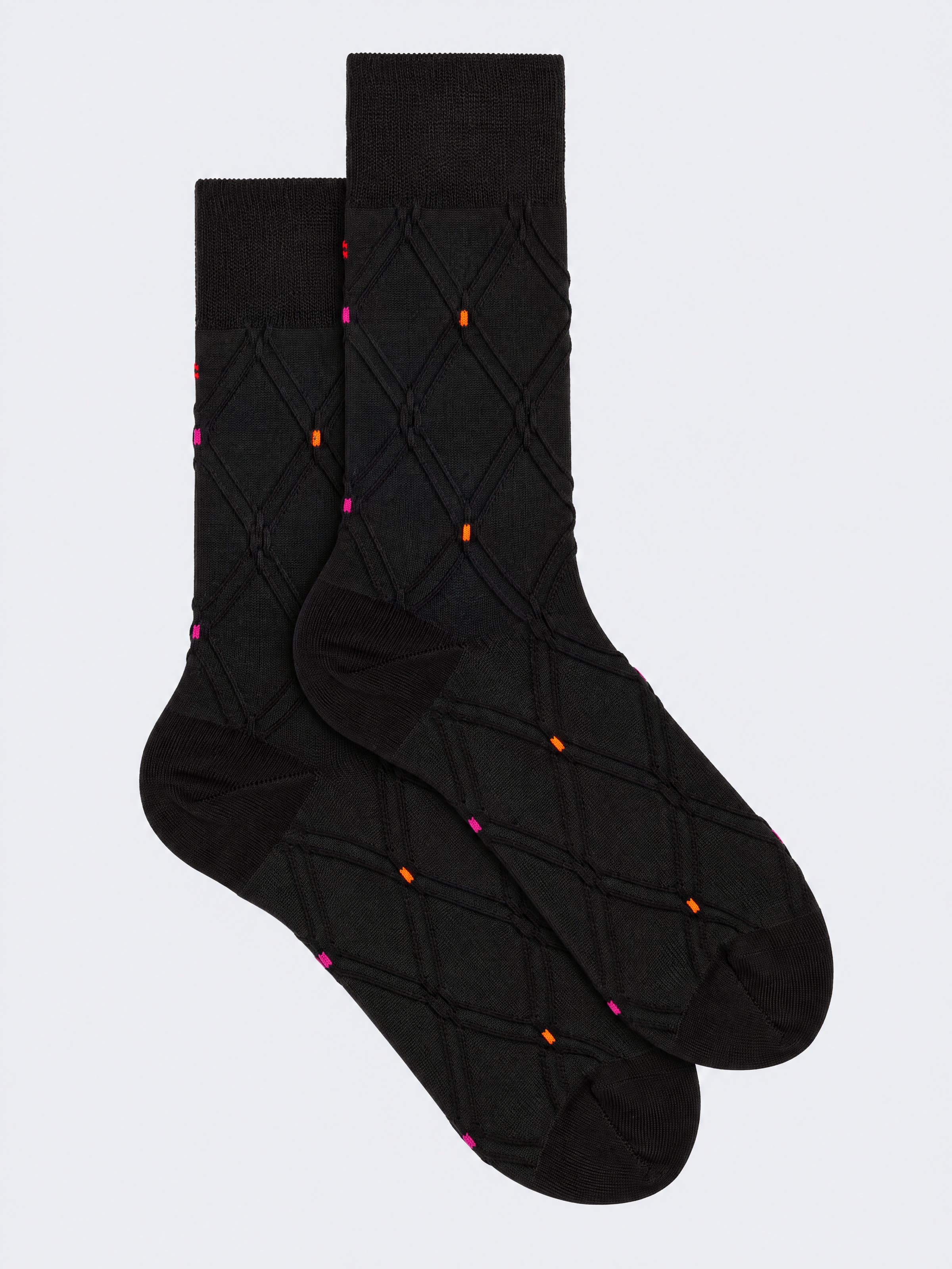 Calcetines Cortos Hombre Fantasía Efecto Relieve en Algodón Cálido - Image 1