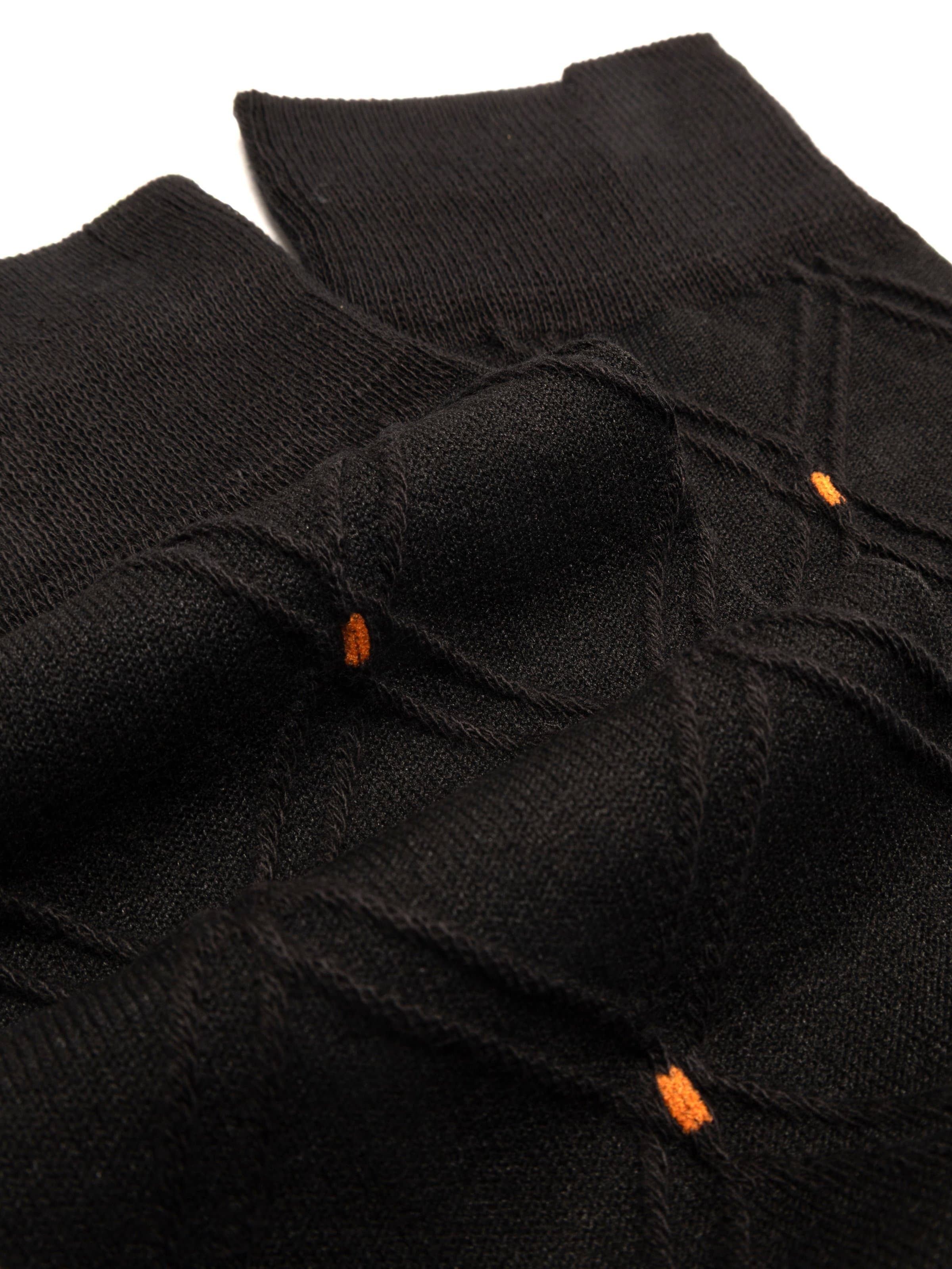 Men's Long Socks with Geometric Pattern in Warm Cotton - Image 2