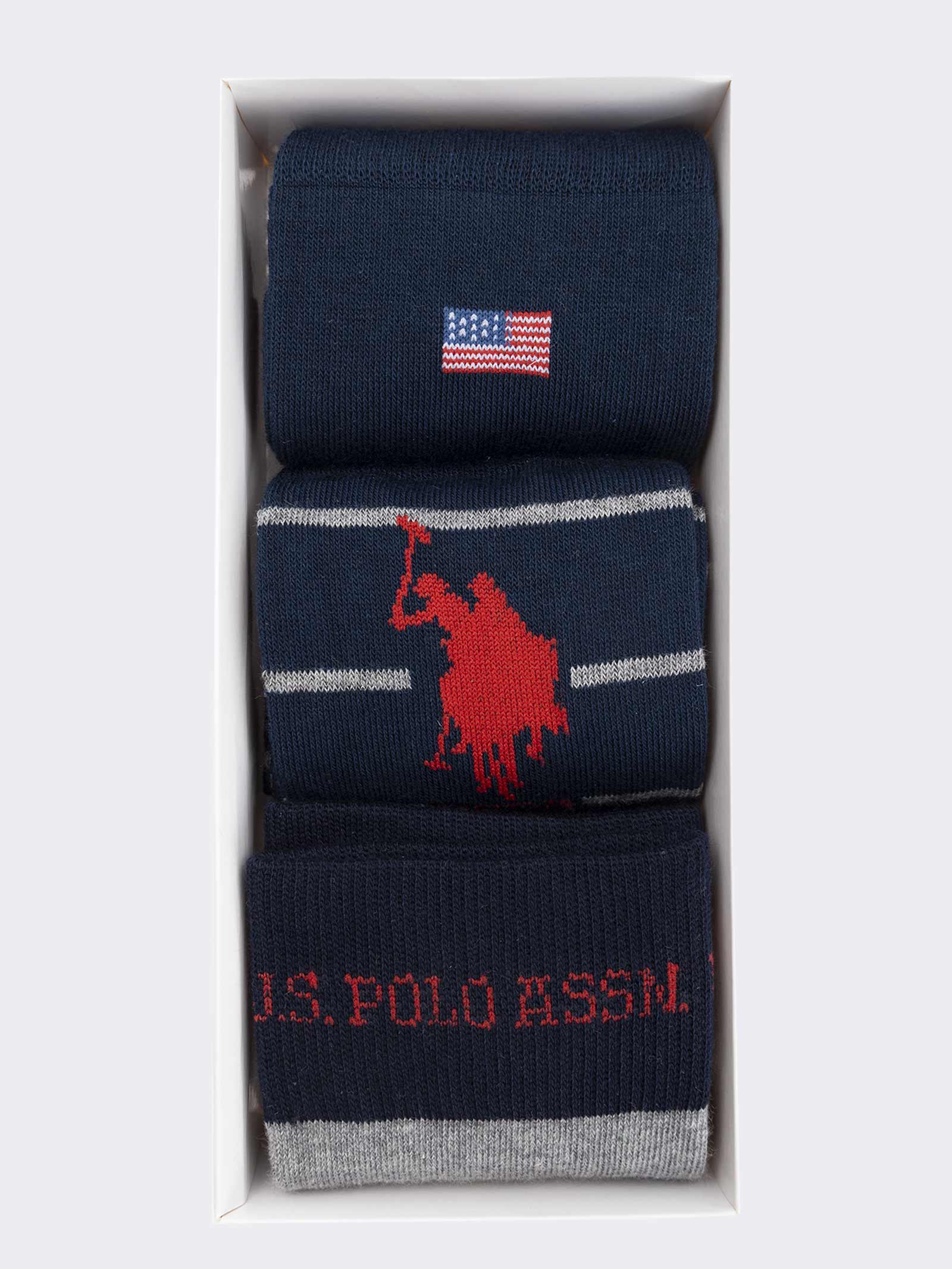 Chaussettes Courtes Fantaisie U.S. POLO ASSN. - lot de 3 Paires - Confort en Coton Chaud - Image 2