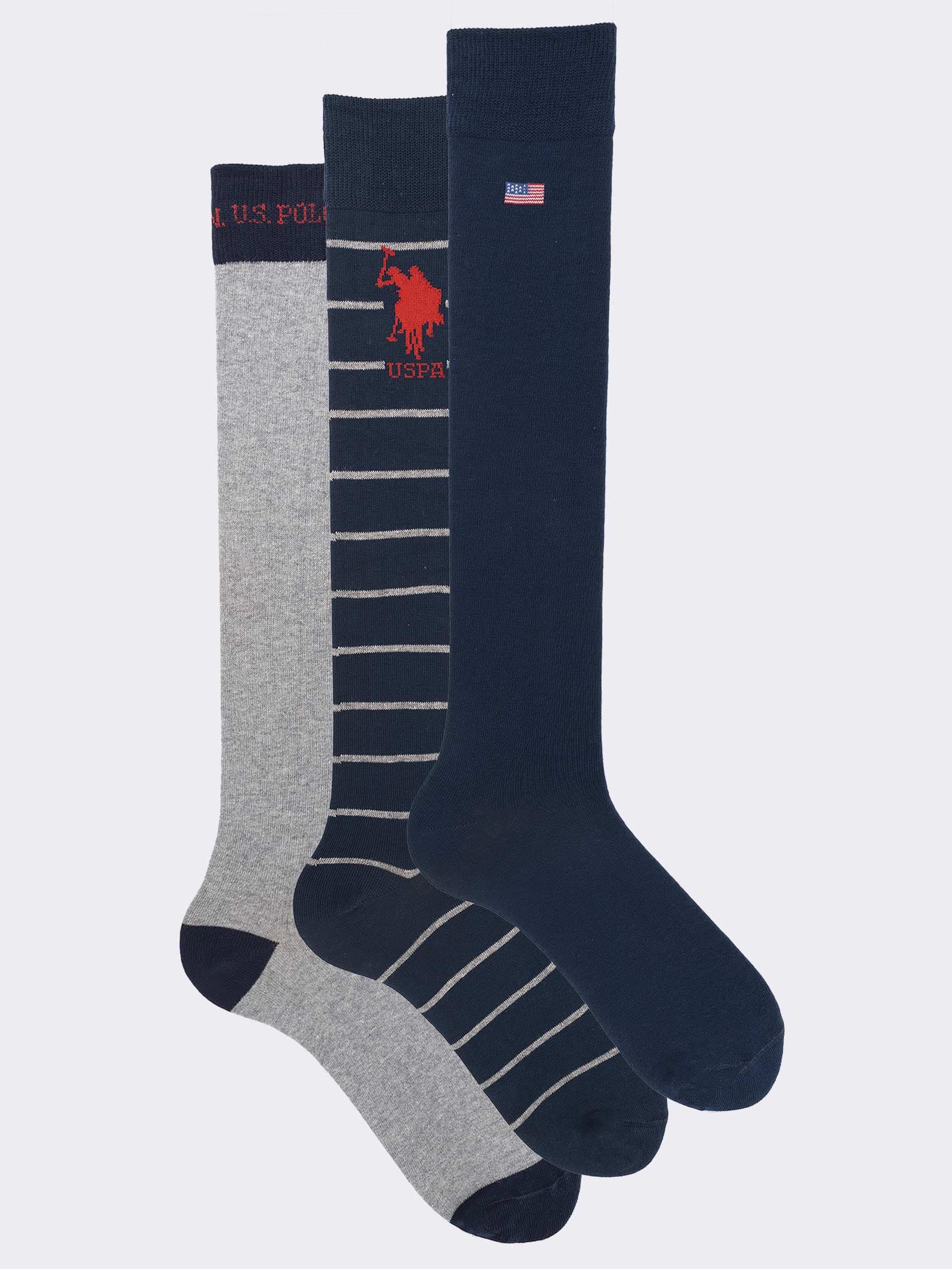 U.S. POLO ASSN. Men's Long Patterned Socks - 3 Pair Pack - Image 1