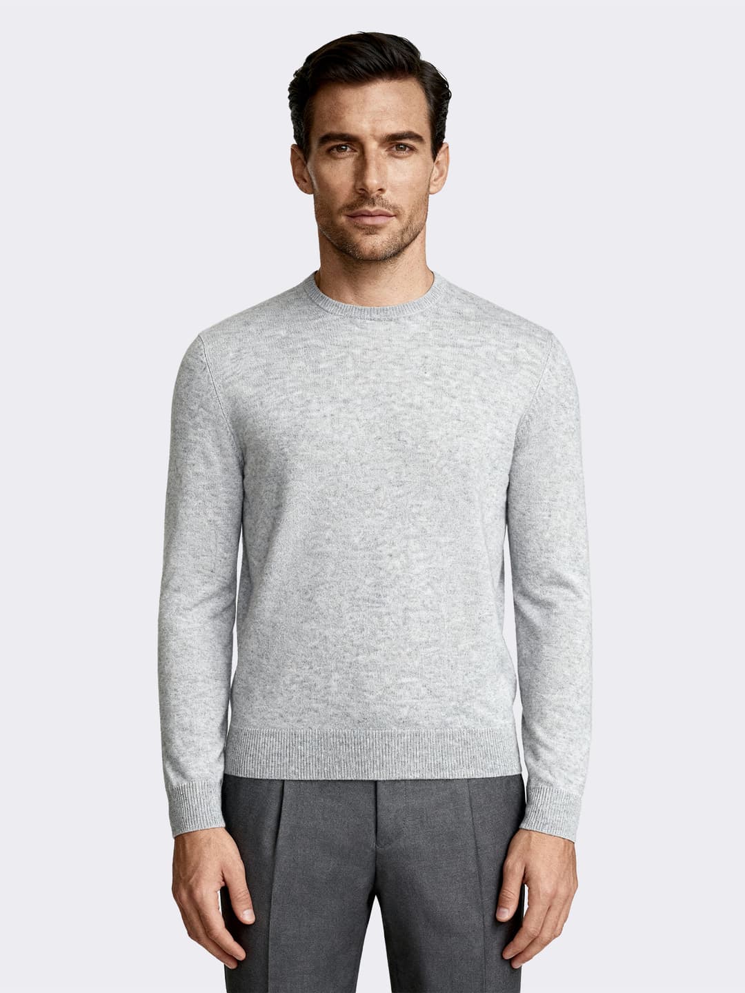 Pull col rond homme manches longues en 100% Cachemire